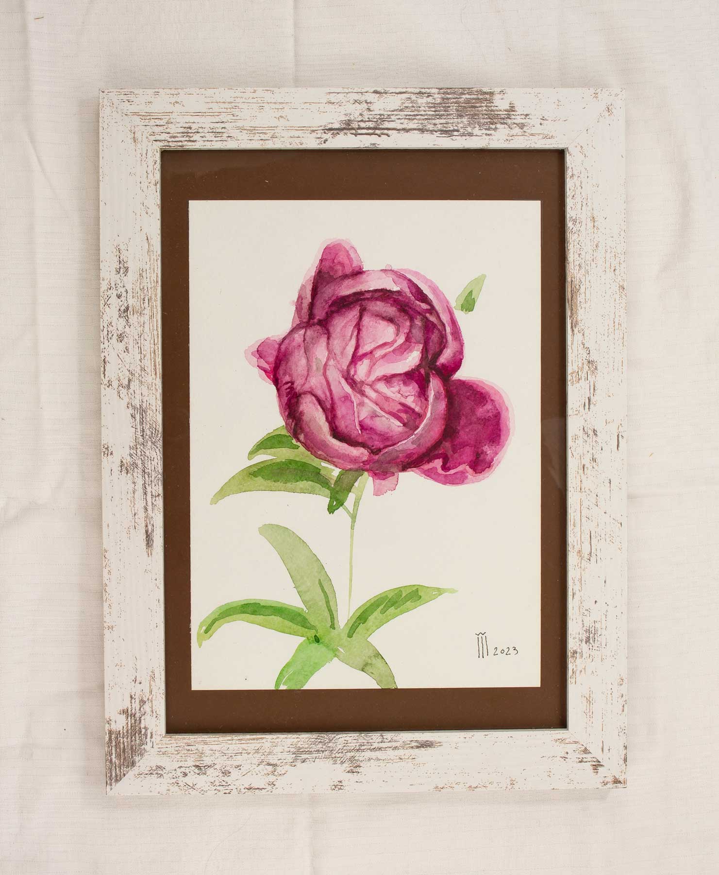 Tablou cu flori original bujor 01 Tablou cu flori original bujor 01