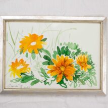 Tablou cu flori original gazanie 02