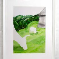 Tablou cu peisaj „la magura