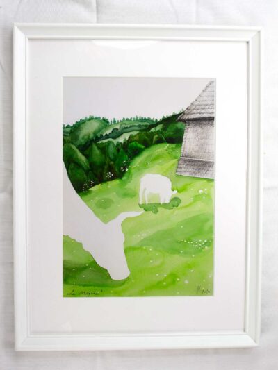 Tablou cu peisaj „la magura