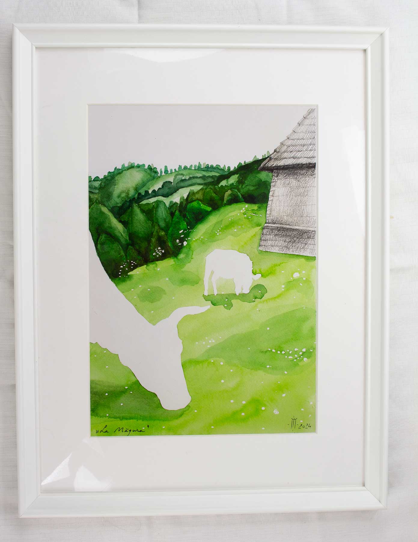 Tablou cu peisaj „la magura 02 Tablou cu peisaj „la magura 02