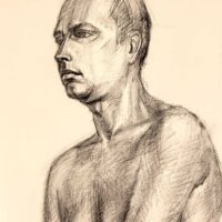 Studiu desen portret de barbat