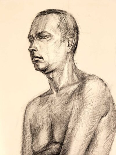 Studiu desen portret de barbat Studiu desen portret de barbat