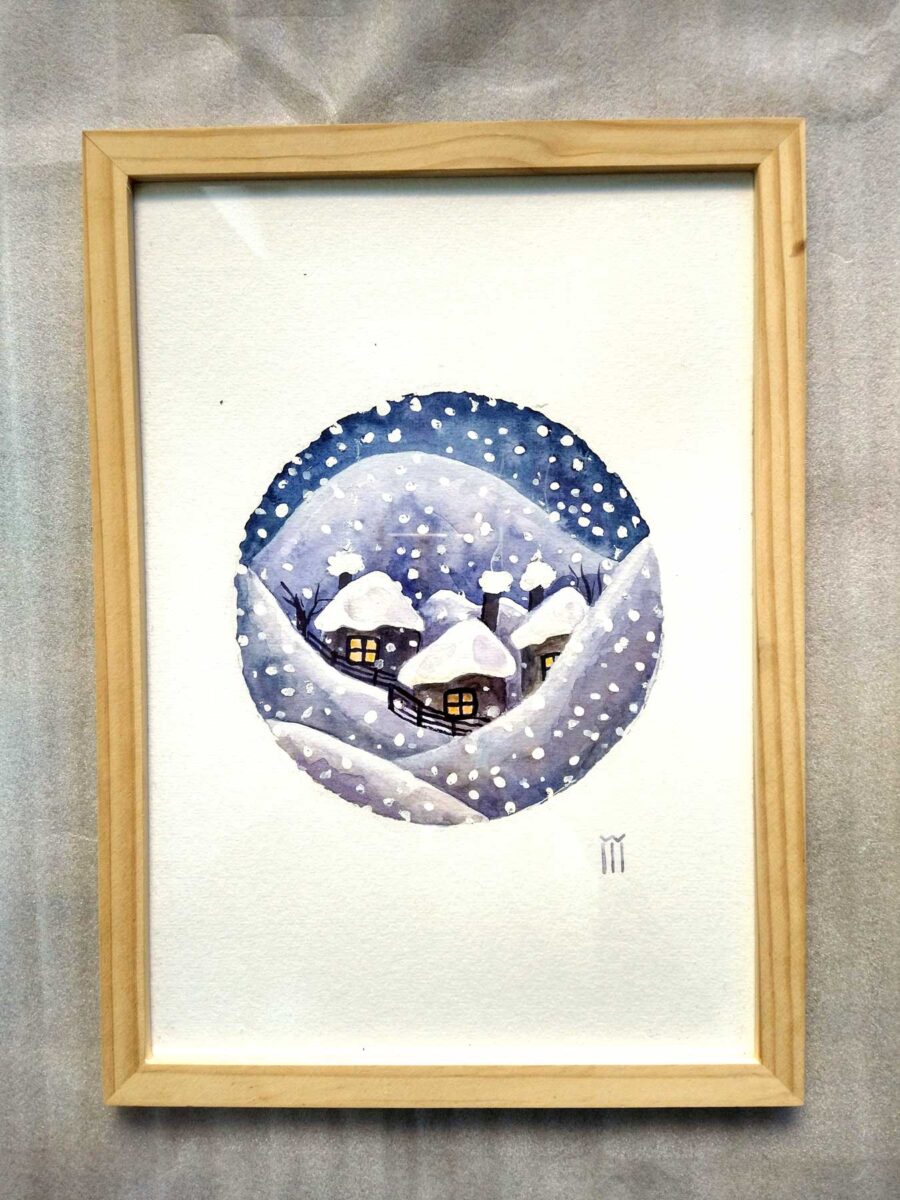 Peisaj de iarna de pe timpuri