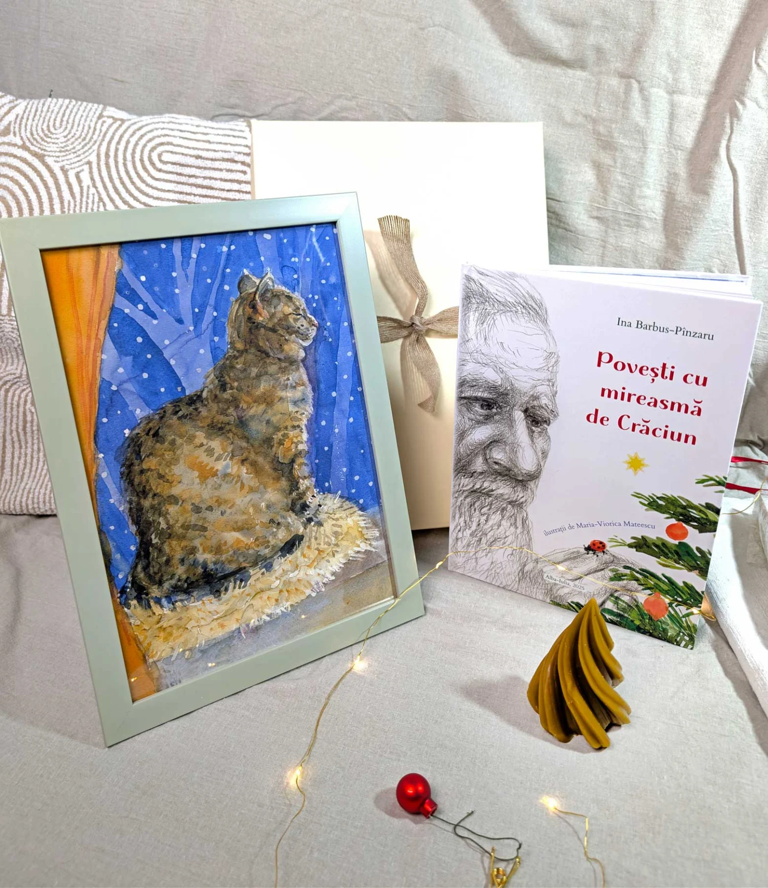 Set cadou tablou iarna verde2 Set cadou tablou iarna verde2